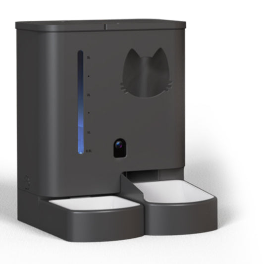 Automatic Cat Feeder with 2K HD Camera, 5G & 2.4G WiFi App Control, 5L Food & 4L Water Dispenser, Two-Way Audio, Dual Power Supply, for Cats and Dogs