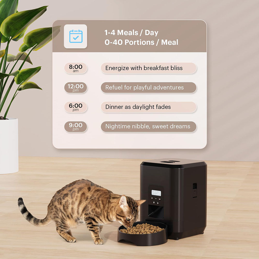 Smart Automatisk Foderautomat 2L – Tidsindstillet Foderdispenser til Katte og Hunde